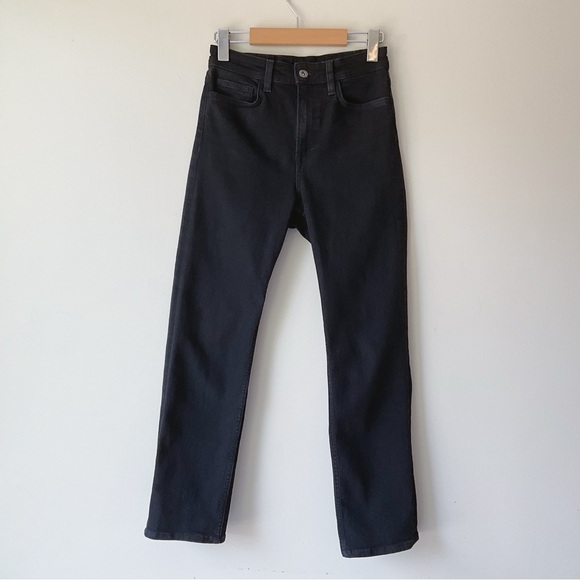 COS Slim Straight High Rise Ankle Jeans in Washed Black Size 25 - Picture 5 of 8